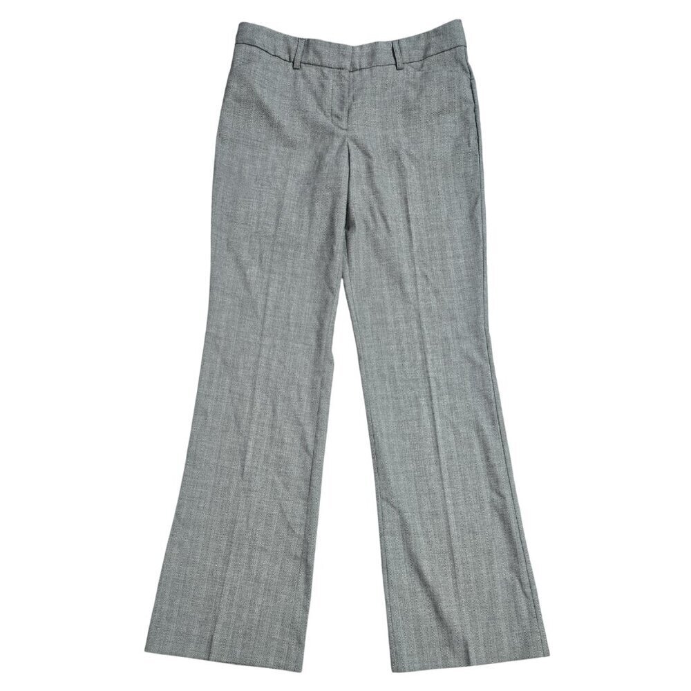 Express NWT Editor Wool Blend Gray Flare Leg Low Rise Pants Capsule Neutral